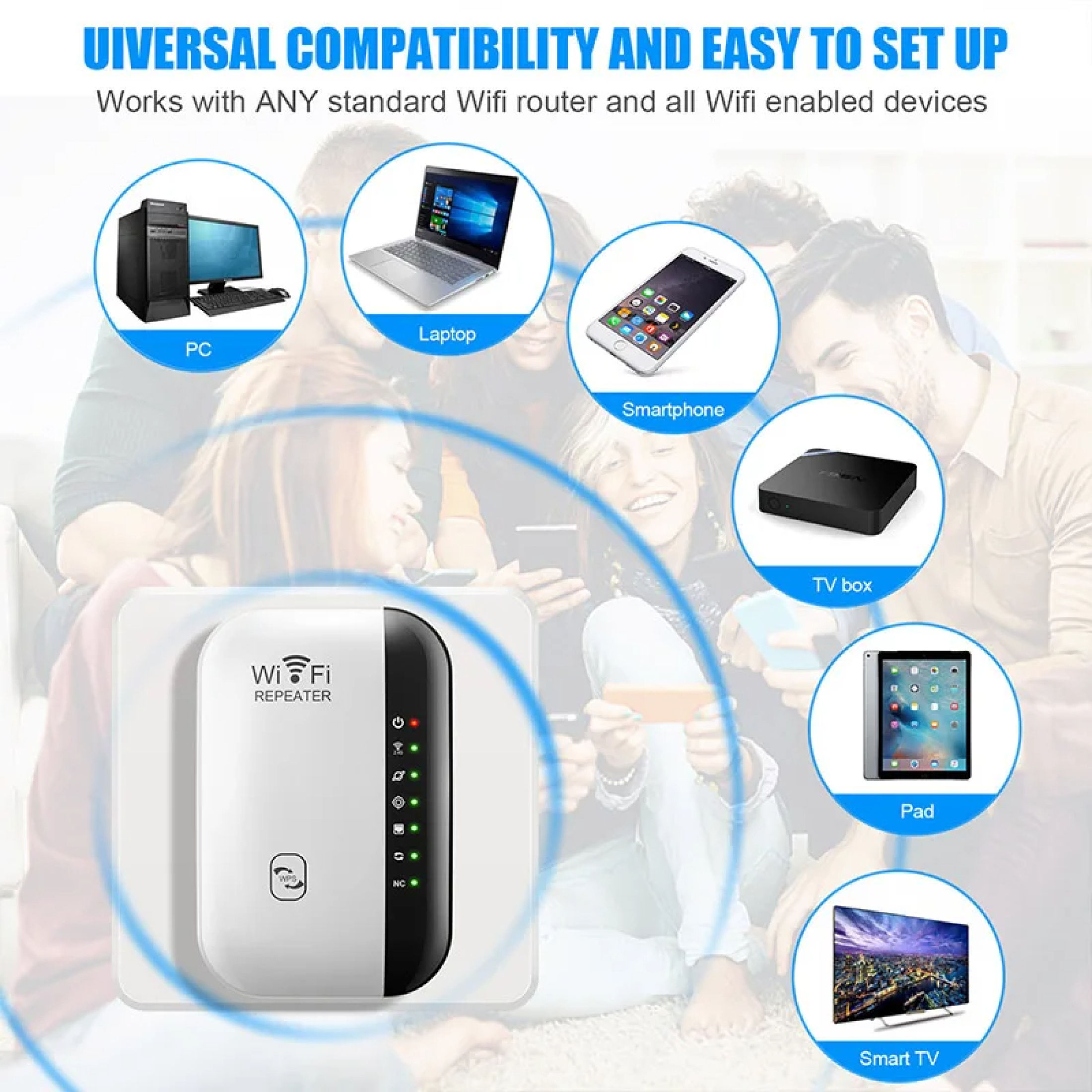 YOOSEE X AVIDUS 2.4G WiFi Repeater 300Mbps RJ45 Port Network Extender ...