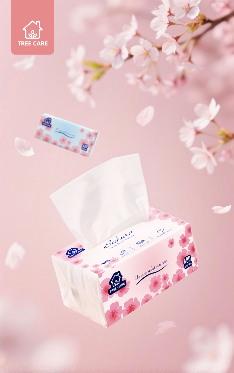 8pack Facial Tissue paper towel tissue paper 8Packs 480Sheets 4Ply wood ...