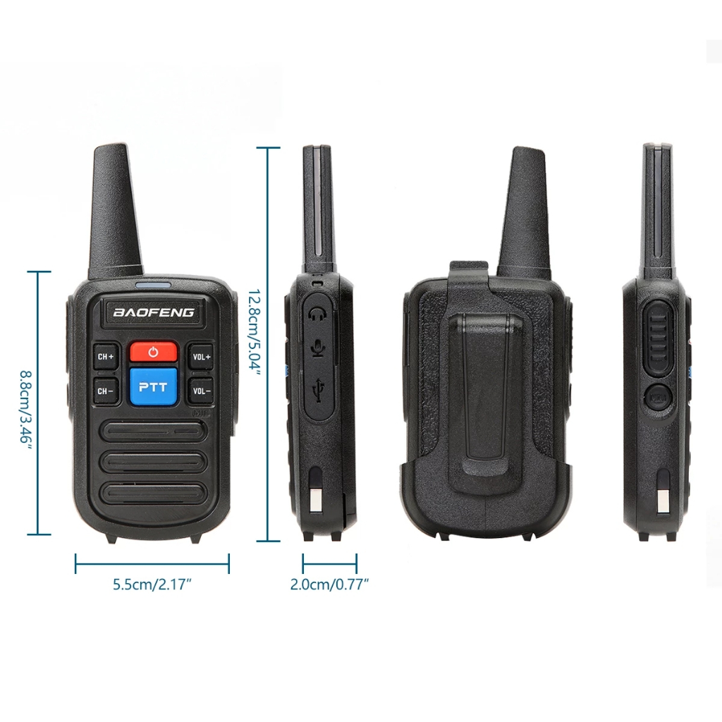 Baofeng 4PCS C50 5W Two Way Radio Portable Walkie Talkie USB Charging ...