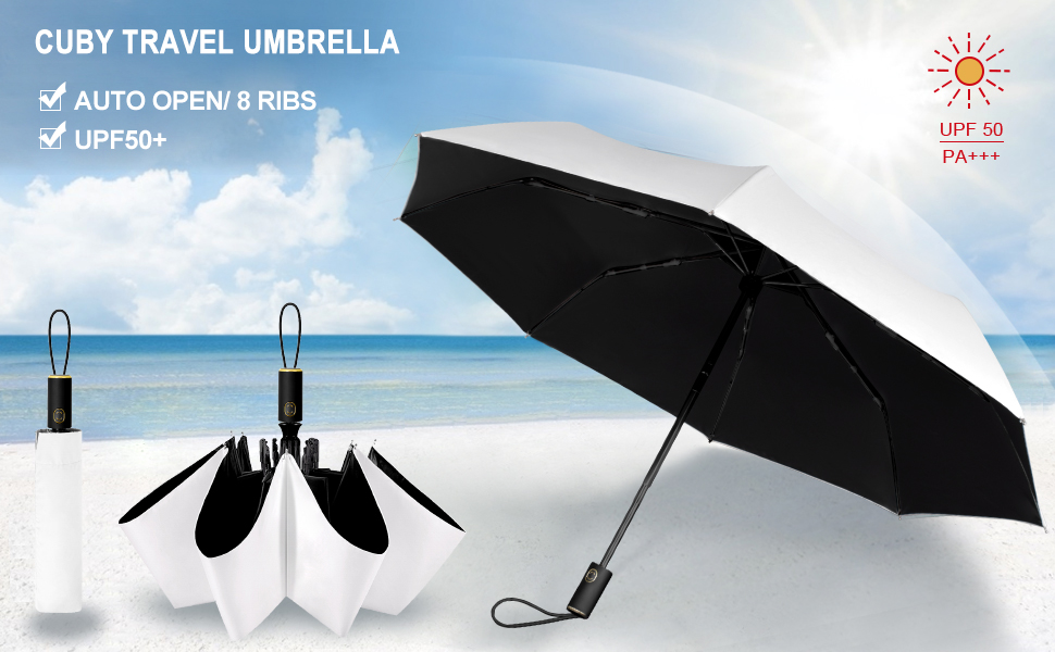 Special offer CUBY Automatic Umbrella Compact Folding Travel Auto Open ...