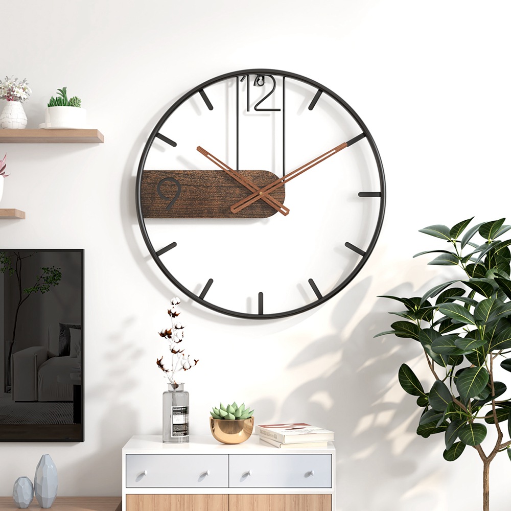 Nordic Simple Wall Clock Living Room Mute ins Style Unique Creative ...