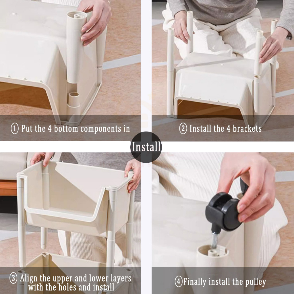 Organizer Rack Moving Rack Trolley Cart Organizer Shelf Table Organizer ...