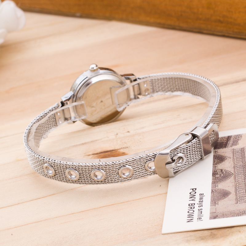 Ultra-thin mesh bracelet women's watch main image 1