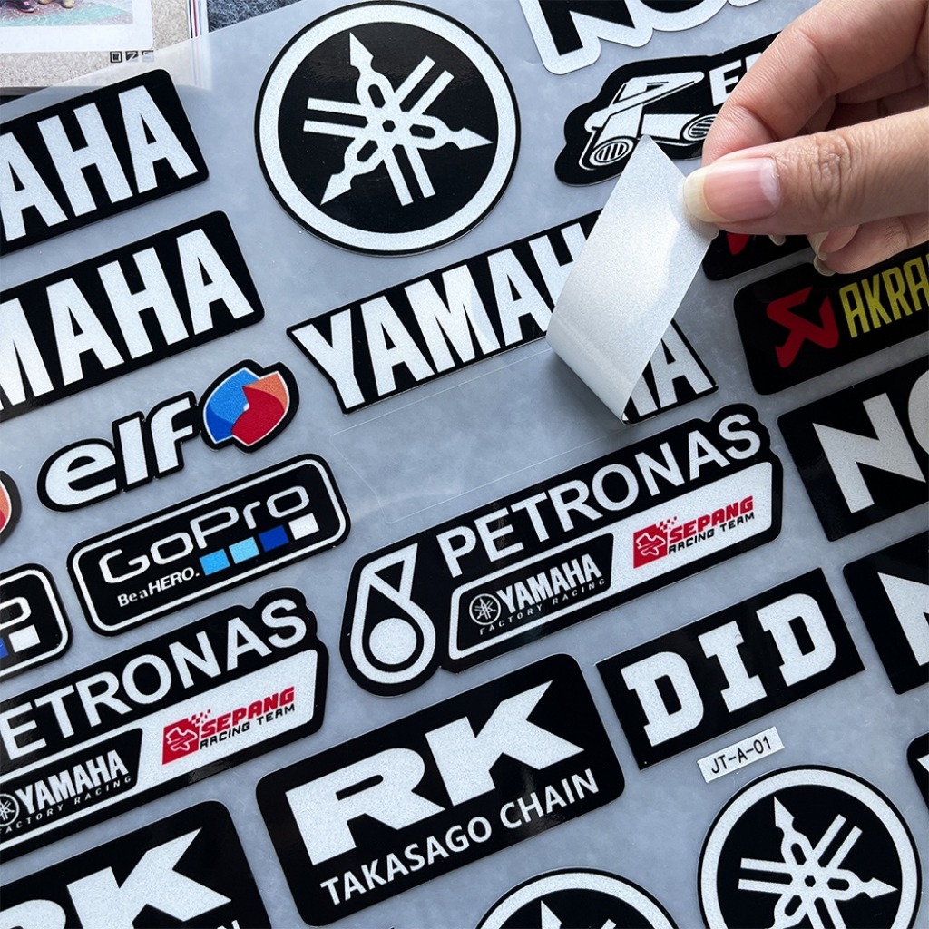 Yamaha Reflective Sticker Emblem Badge Motorcycle Scooter Bike Stickers ...
