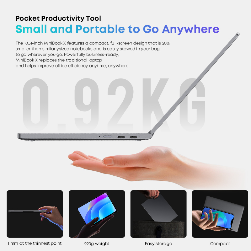 Chuwi Minibook X 1-In-2 Tablet With Intel N150 10.51-Inch Fhd Ips ...