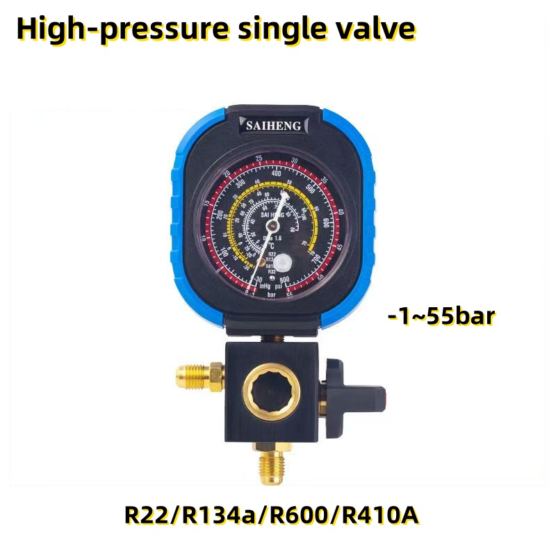 Single Manifold Gauge Air Conditioner Pressure Manometer R134/R410/R32 ...