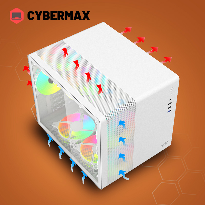 YGT V300 Mini Computer Case With Tempered Glass Micro-ATX/ITX Gaming PC ...