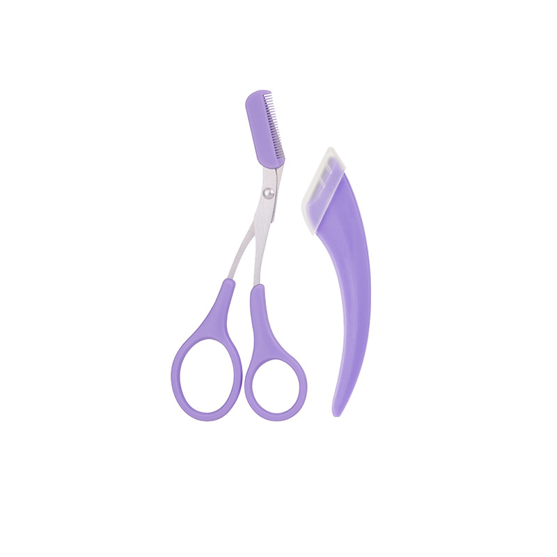 Professional Eyebrow Grooming 2pcs Set Scissors Knife Eyebrow Razor ...
