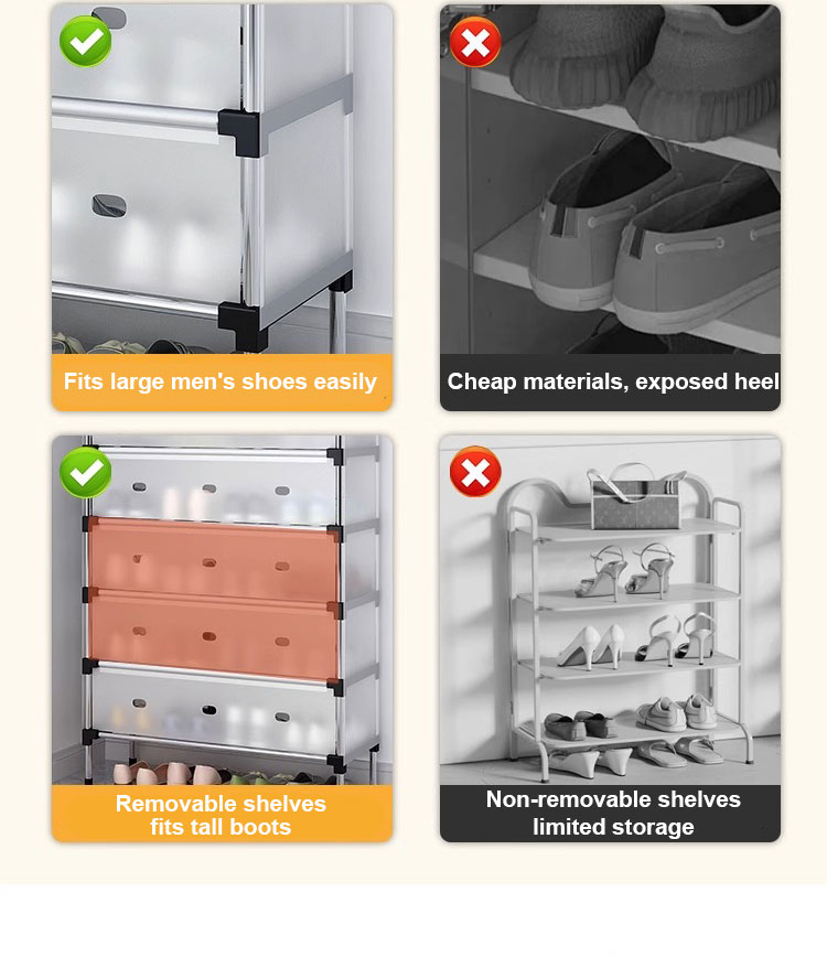 4/5/6/7 Tier Foldable Shoe Rack Organizer Multifunctional Drawer ...