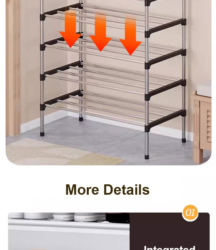4/5/6/7 Tier Foldable Shoe Rack Organizer Multifunctional Drawer ...
