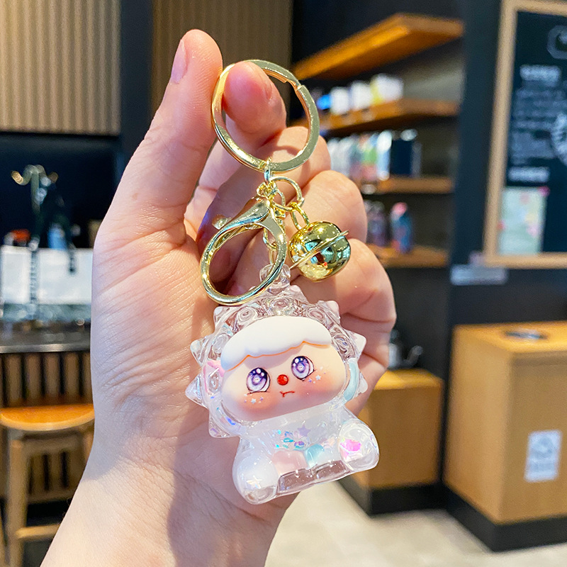 New Cute Durian Sister Flowing Sand Pendant Keychain Beautiful Durian ...