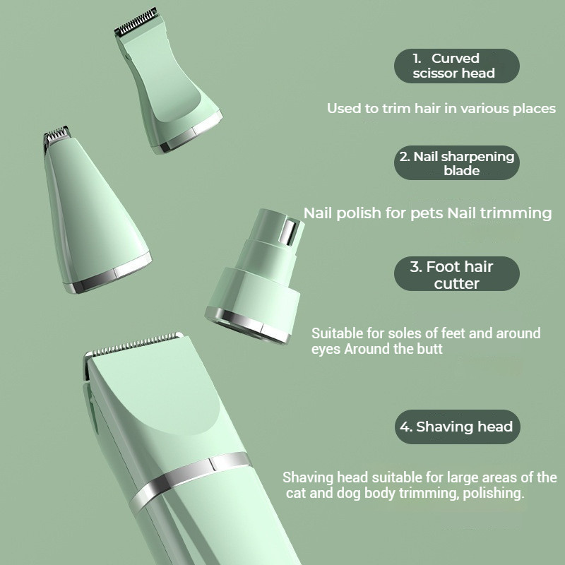 4 in 1 Pet shaver Pet Hair clipper Razor For Dogs Cat Shaver Sole Hair ...