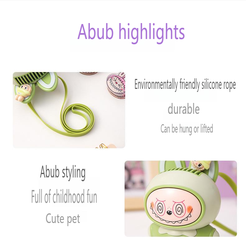 LABUBU Handheld small fan tide play Labubu usb charging electric fan ...