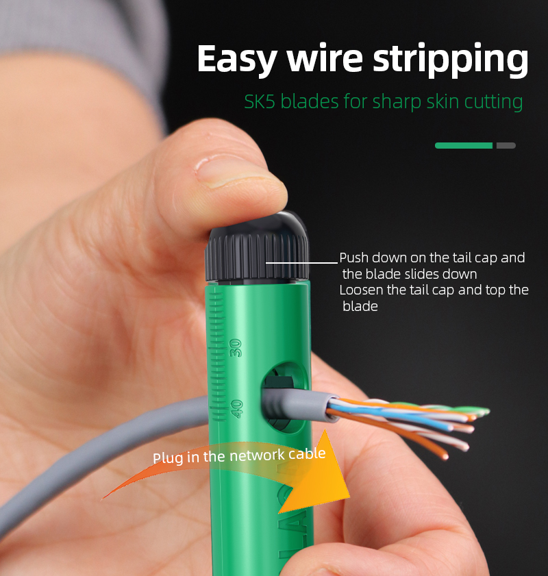 LAOA Ergonomic Network Wire Stripper, Multi-Functional Tool with SKS ...