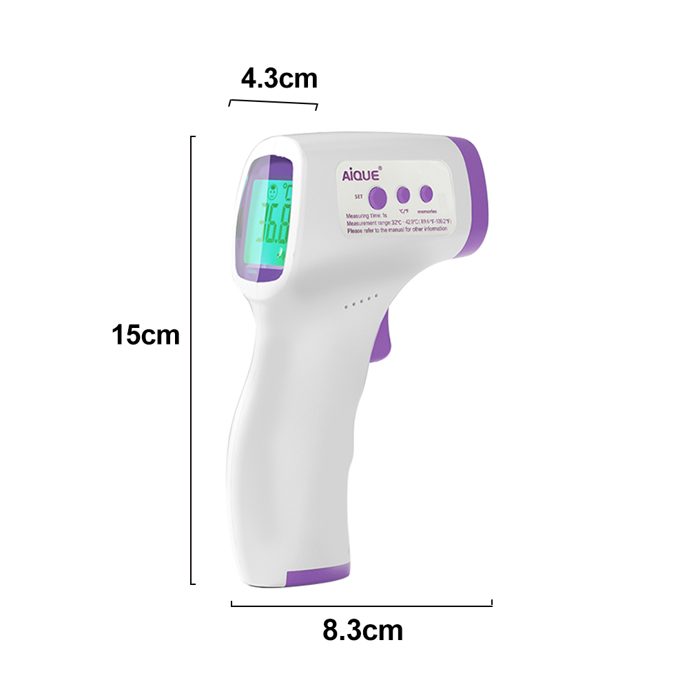 AiQUE digital infrared thermometer, non-contact forehead fever check ...
