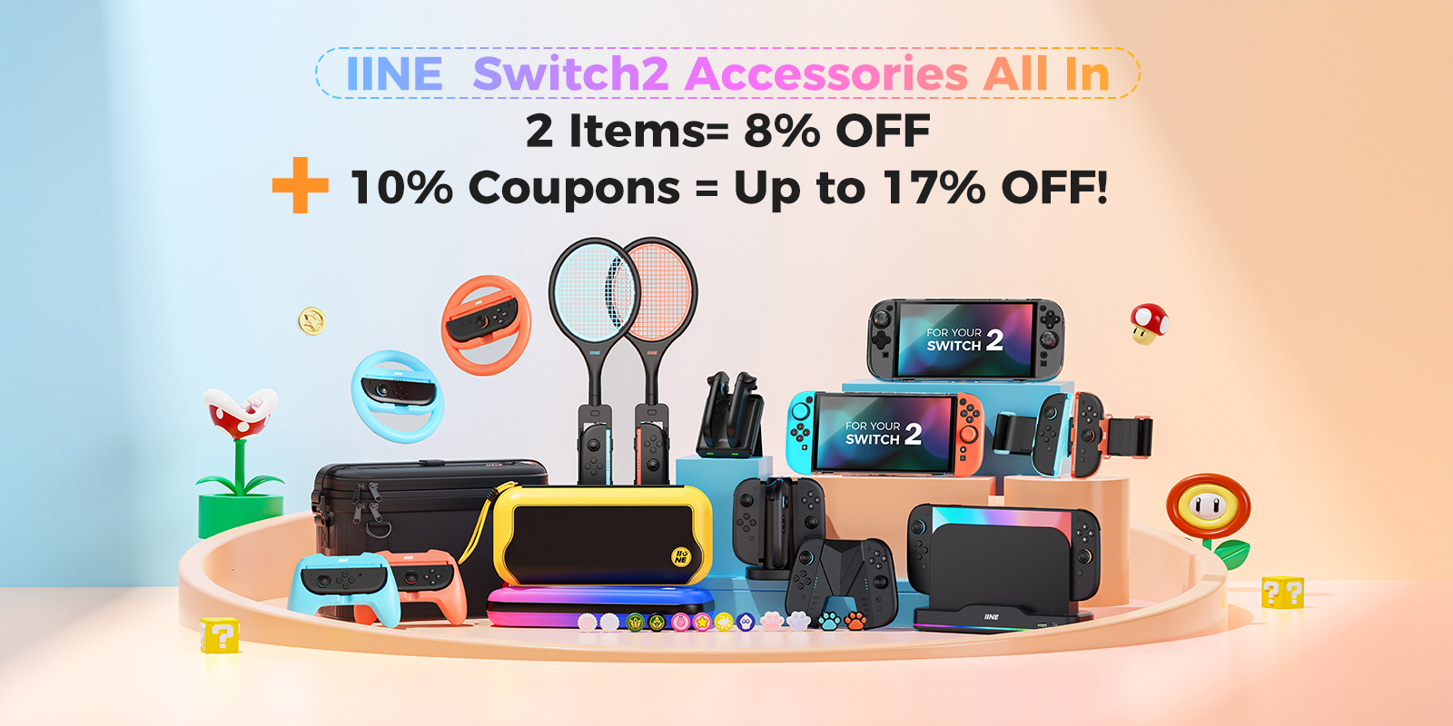 IINE Steering Wheel for Switch 1 & 2 / for Switch1 & Switch2 Immersive ...