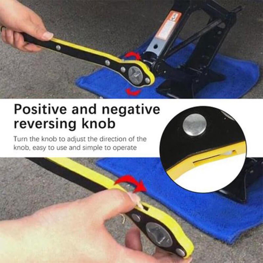 Car Labor-saving Jack Ratchet Wrench with Long Handle Rocker Tyre ...