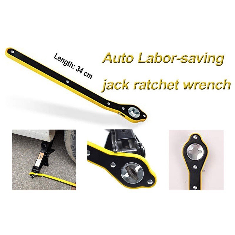 Car Labor-saving Jack Ratchet Wrench with Long Handle Rocker Tyre ...