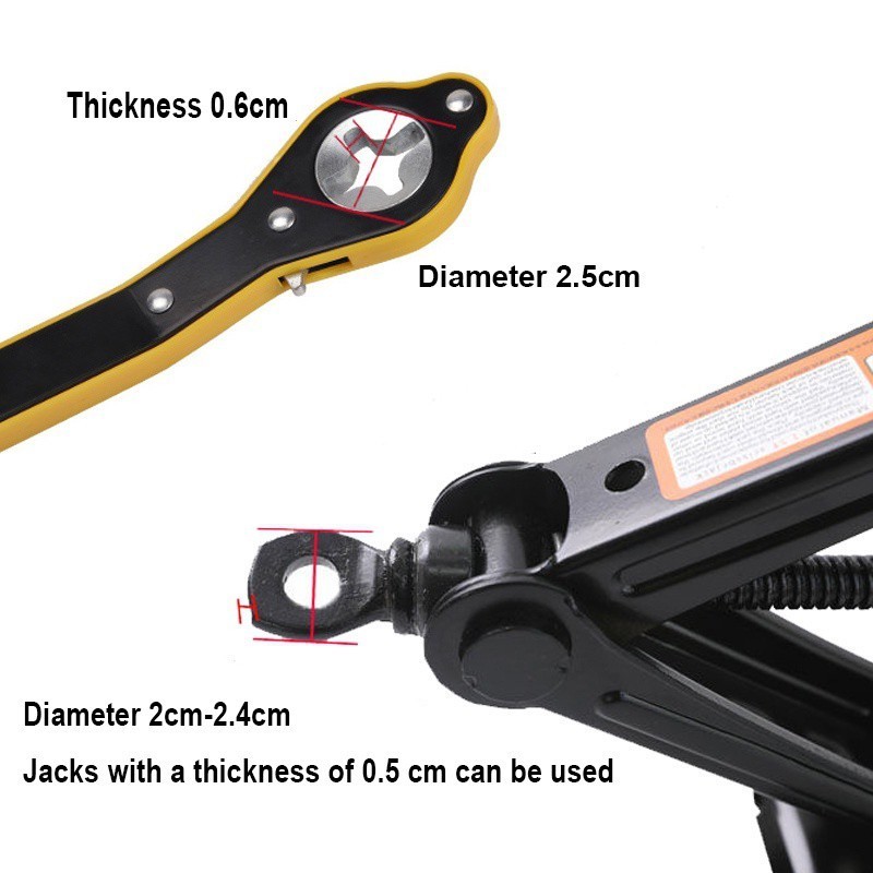 Car Labor-saving Jack Ratchet Wrench with Long Handle Rocker Tyre ...