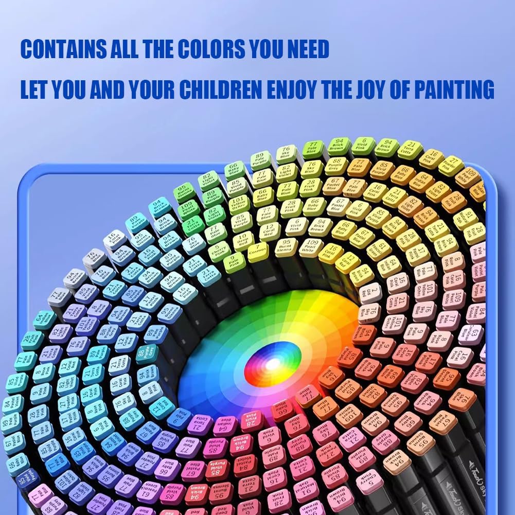 168 Colors Dual-Tip Alcohol Markers | Permanent Art Markers For Drawing ...