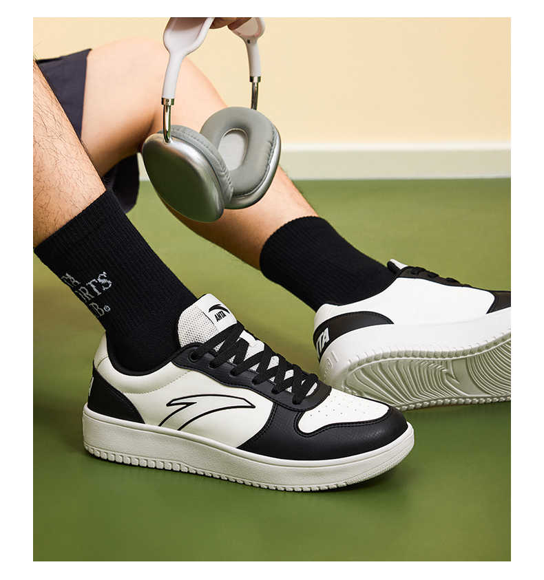 ANTA Men Skate Shoes Versatile Classic Streetwear Campus White Shoes ...