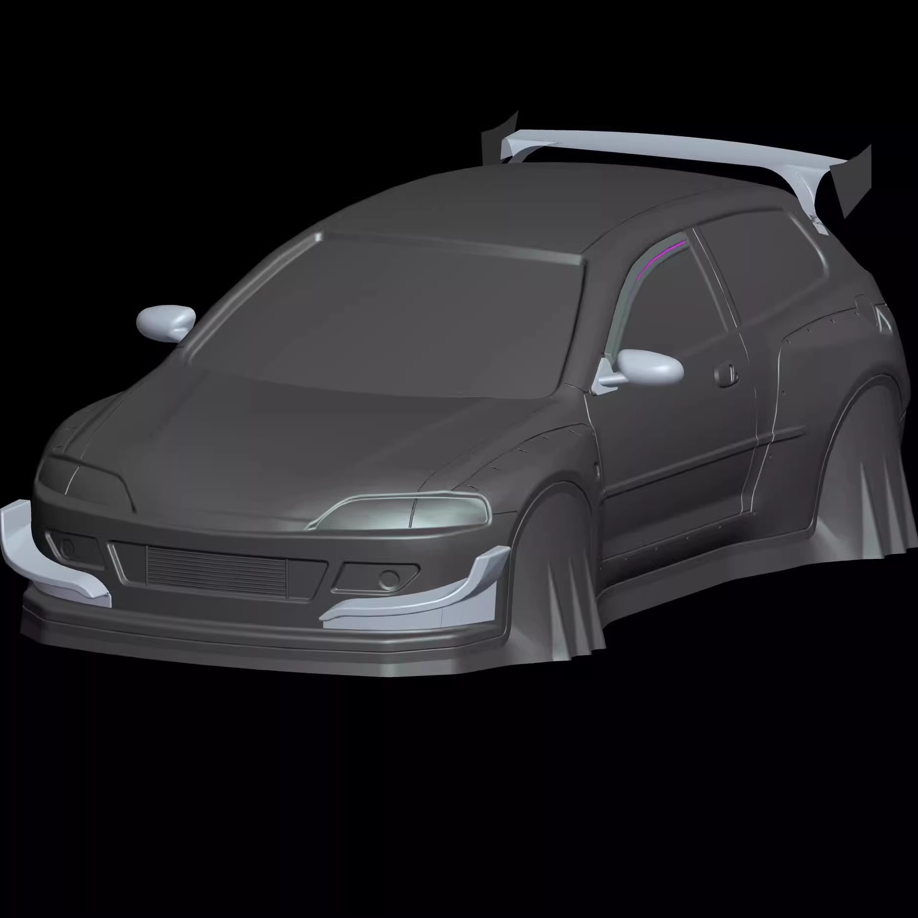 1/10 Honda Civic EG6 JDM RC PC body shell 200mm width Transparent drift ...