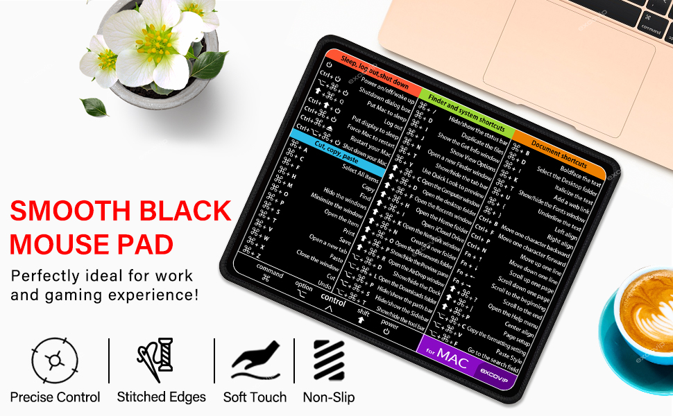Excovip English Version Mac Shortcut Keyboard Mouse Pad Soft ...