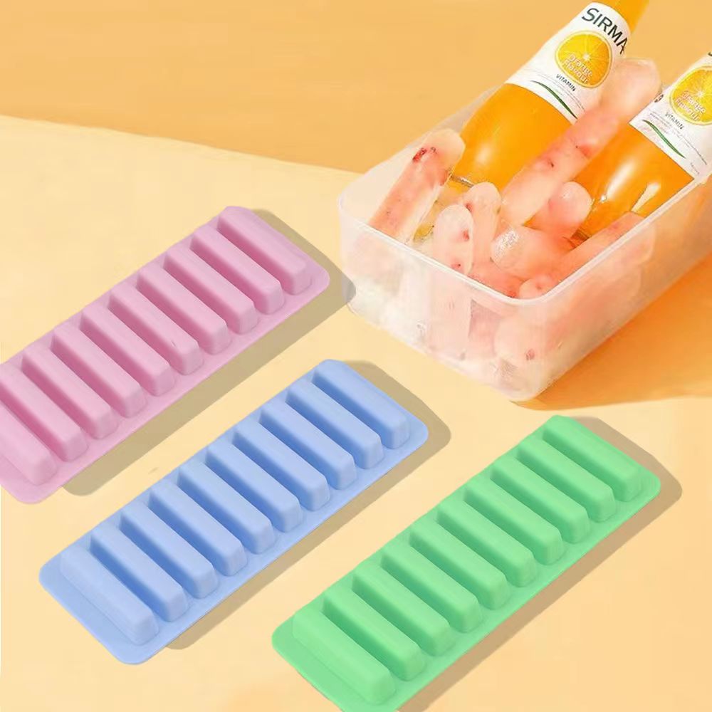 Home creative ice cube ice tray silicone mold rectangular ice bar ice ...