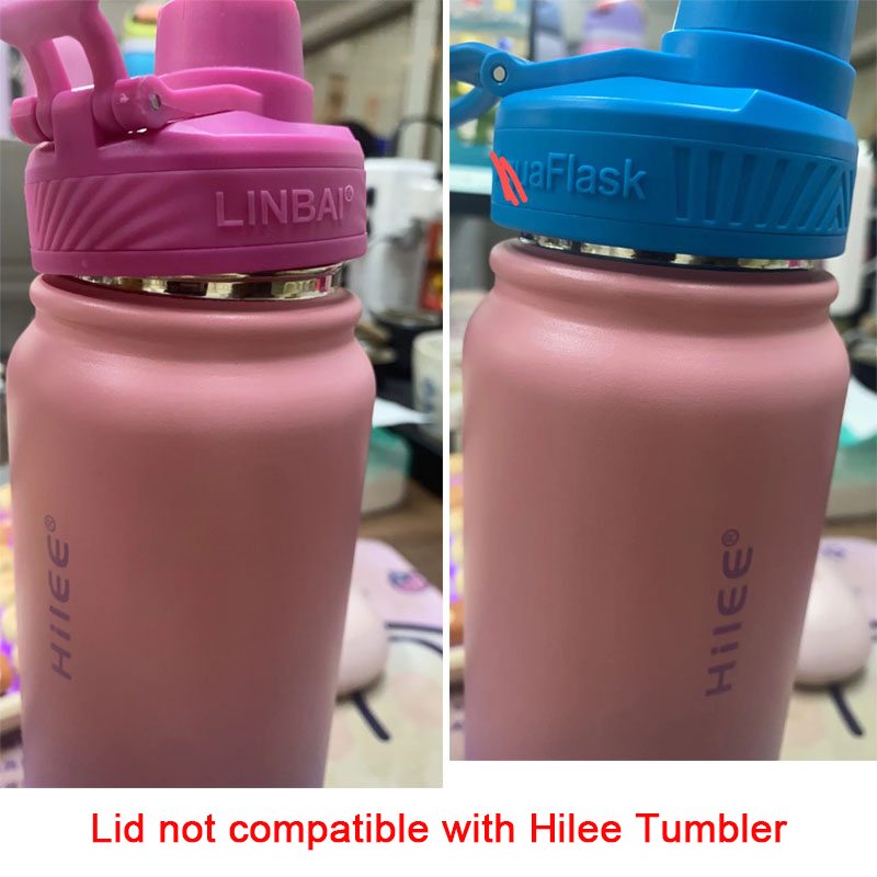 LINBAI Flask Straw Lid Cap and Silicone Boot for Wide Mouth Water ...