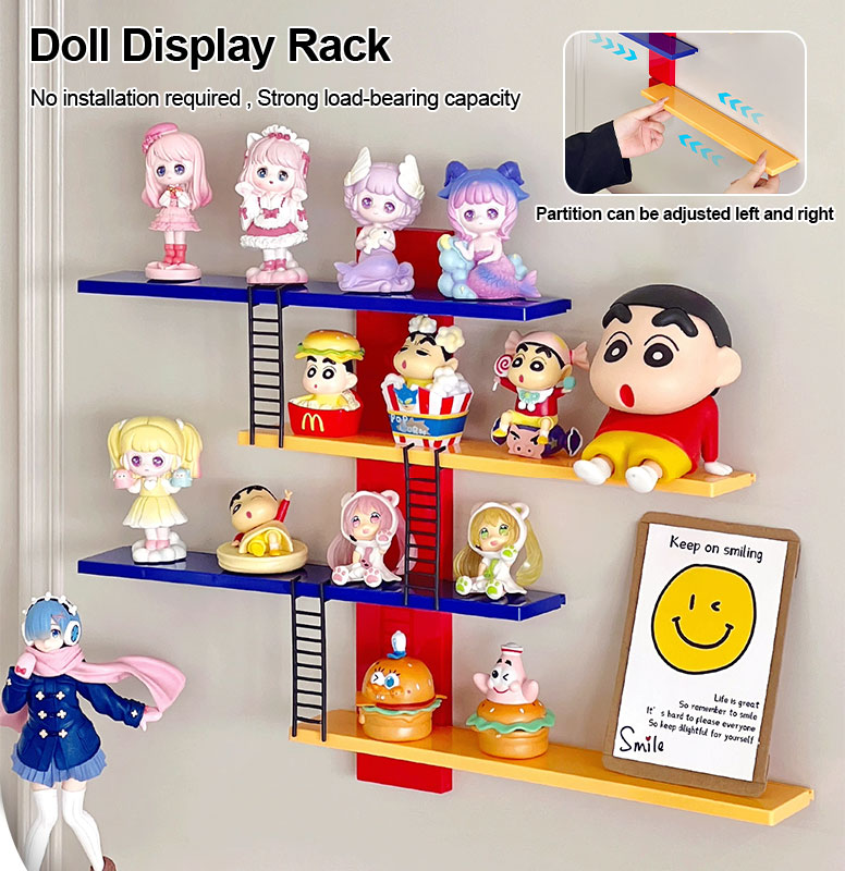 Wall-Mounted Figure Doll Display Stand Figure Display rack Adjustable ...