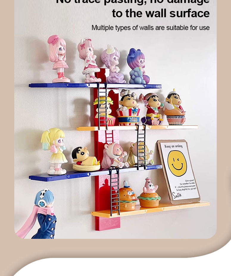 Wall-Mounted Figure Doll Display Stand Figure Display rack Adjustable ...