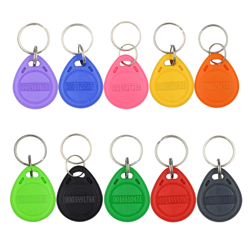 10pcs/lot TK4100 125khz RFID Keychain Card Tag Key ID Keyfob Door Entry ...