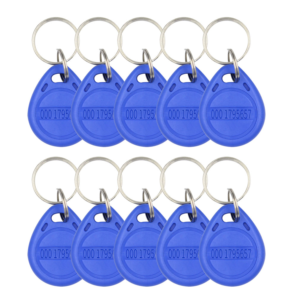 10pcs/lot TK4100 125khz RFID Keychain Card Tag Key ID Keyfob Door Entry ...
