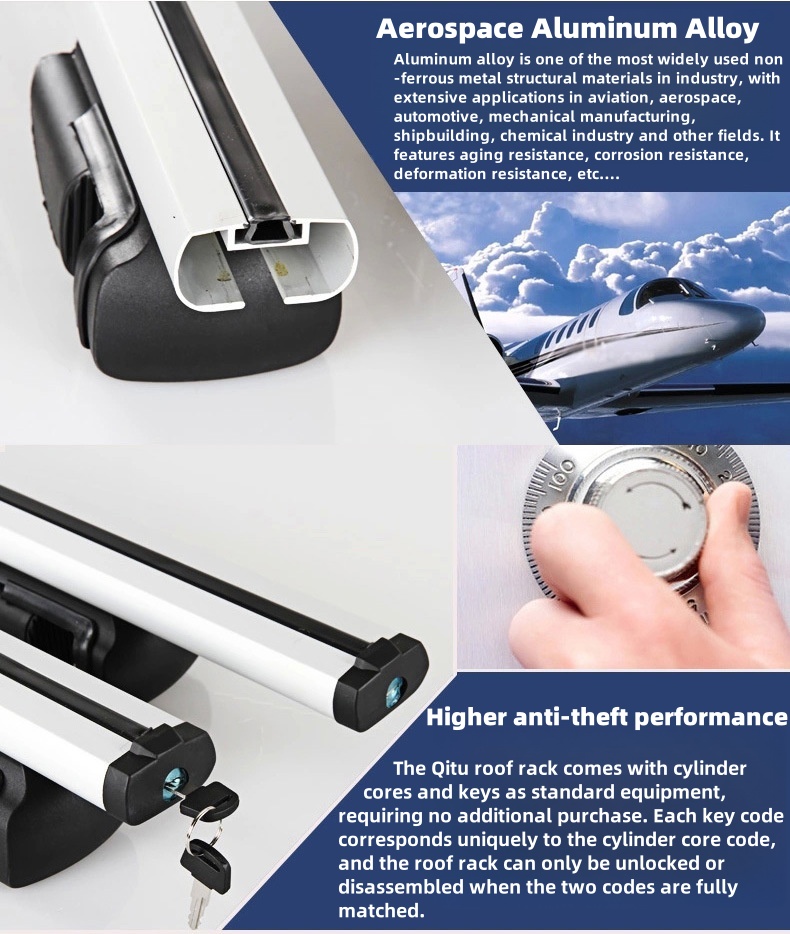 universal aluminum cross bar clamp type with key lock / universal ...