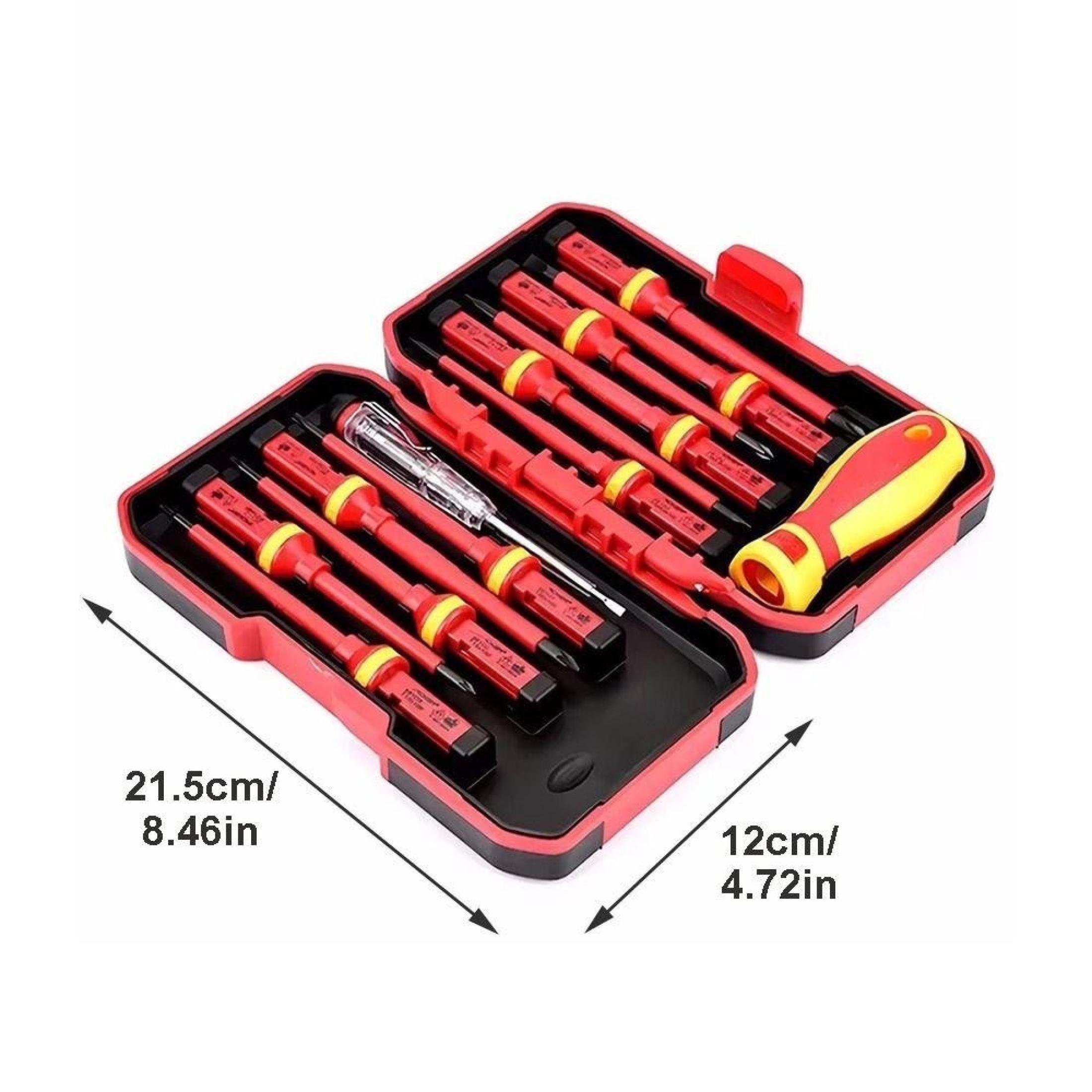 13pcs Electrician Repair Tools Kit 1000V Changeable Insulated ...
