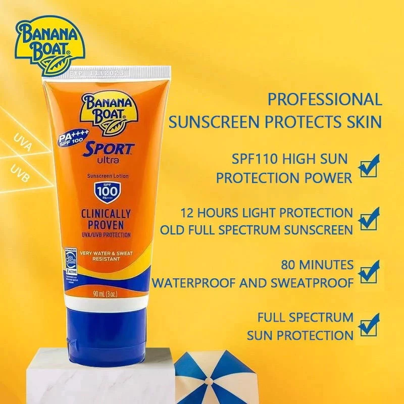 Banana Boat Sunscreen Lotion For Body And Face SPF 100 + & 110+ 90ml ...