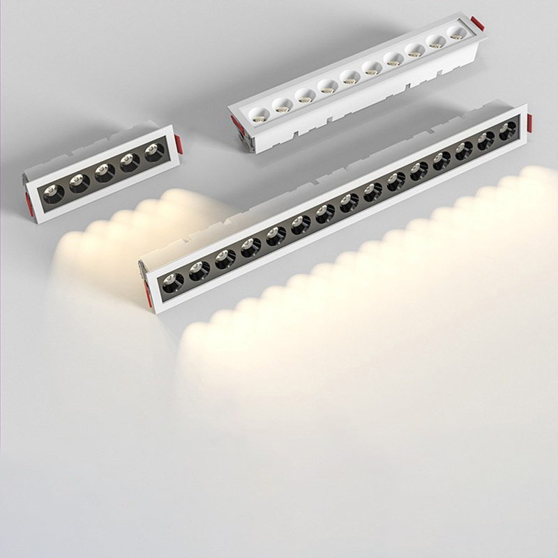 LED Line Light Grille Lamp Ceiling Spotlight Linear Lights Home 10W 20W ...