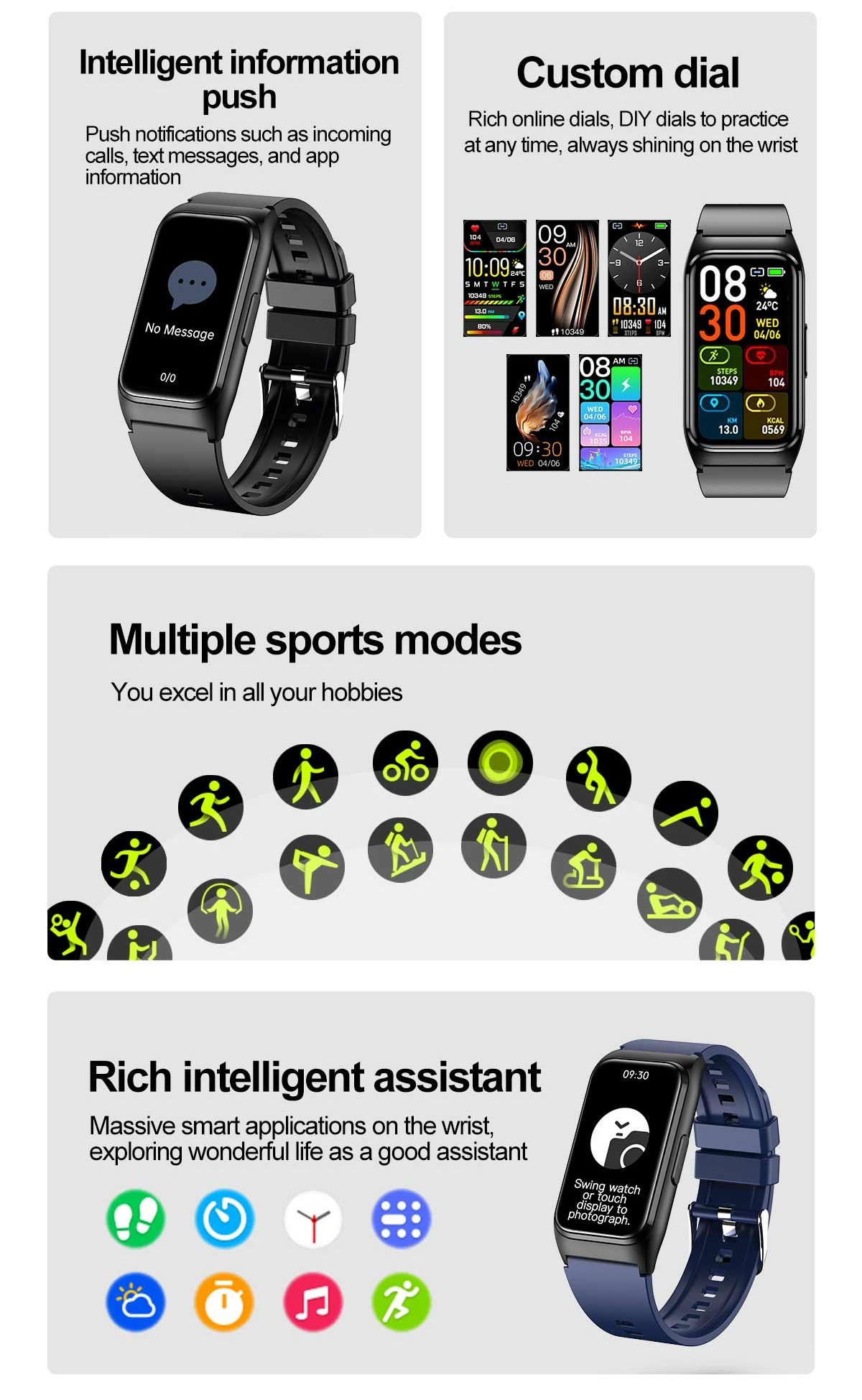 【Local Shipment】Non Invasive Blood Glucose Smart Watch Five Organ ...