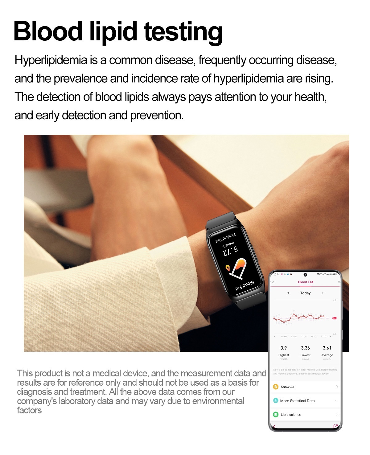 【Local Shipment】Non Invasive Blood Glucose Smart Watch Five Organ ...