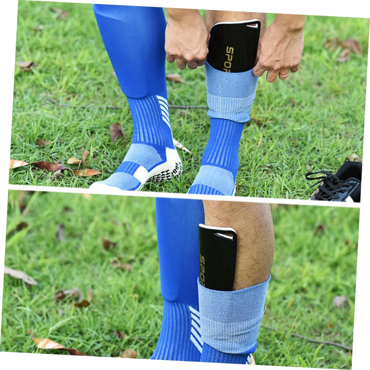 Soccer Shin Guards Football Protectors Pads Adult Kids Shinguards Light ...