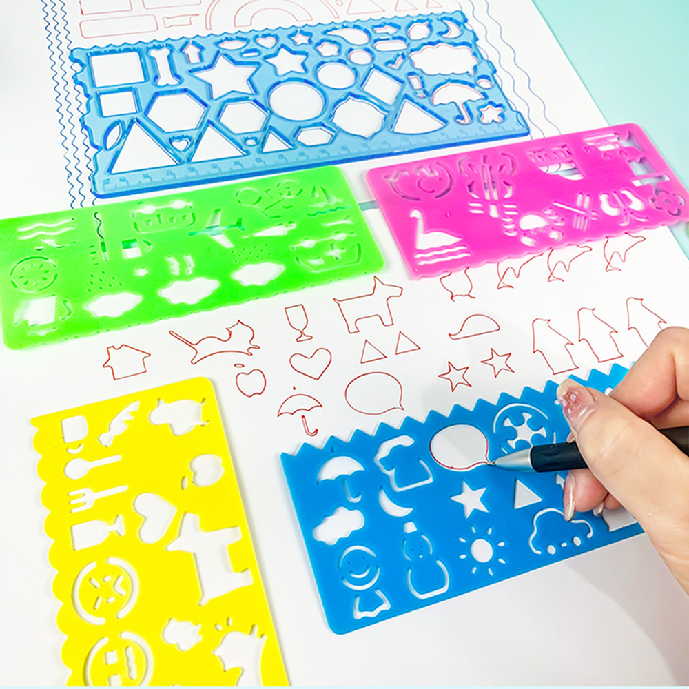 7-in-1 Spirograph Stencil Drawing Ruler Set For Children | Shopee ...