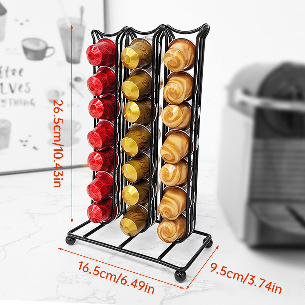 Display Capsule Rack Coffee Pod Holder 42Cups Tower Stand Storage ...