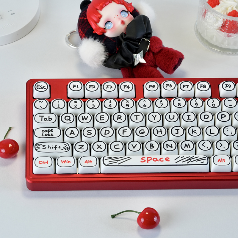 【PH STOCK】Hand Drawn Black Keycap MOA Profile Cartoon Comic Style PBT ...