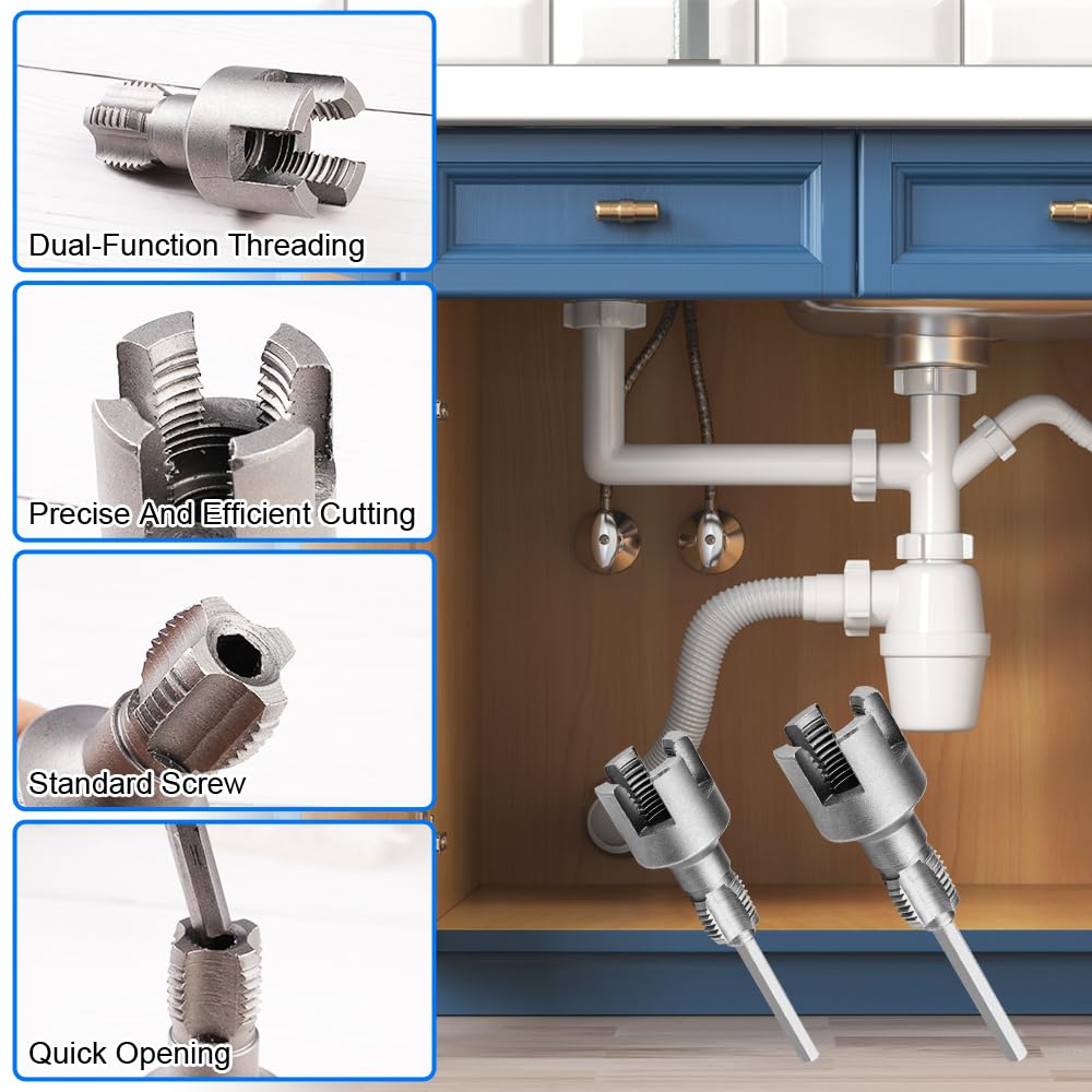 Integrated internal and external pipe threading tool, 2025 new 1/2'' 3/ ...