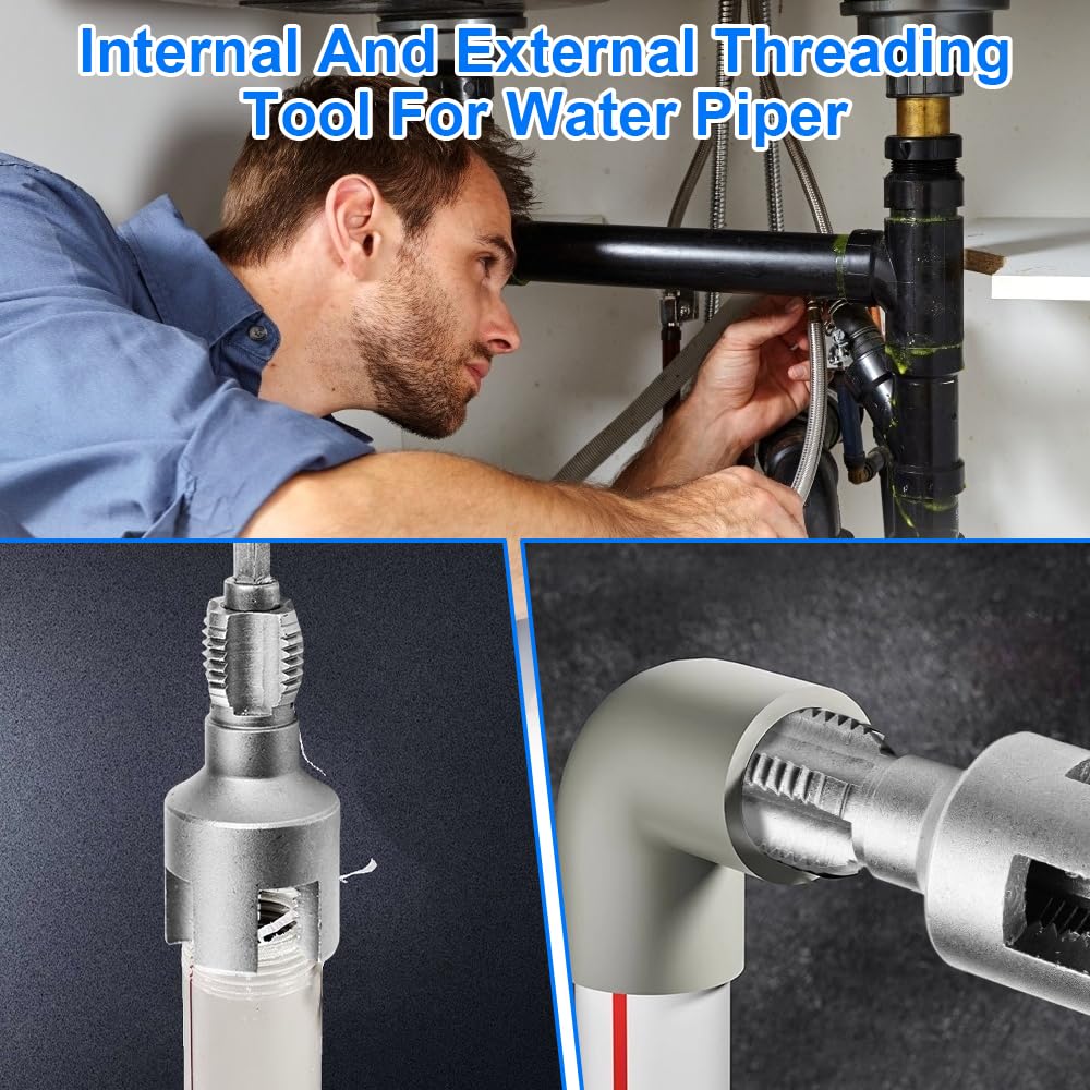 Integrated internal and external pipe threading tool, 2025 new 1/2'' 3/ ...
