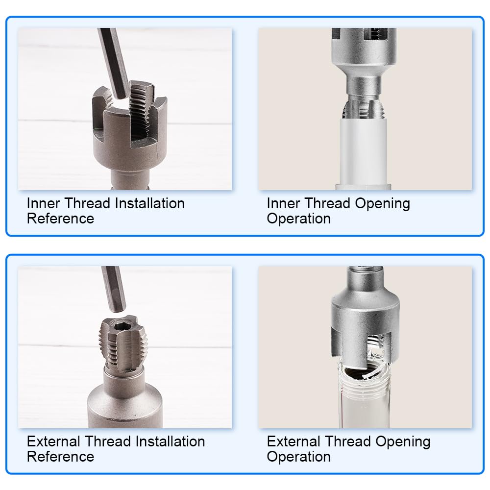 Integrated internal and external pipe threading tool, 2025 new 1/2'' 3/ ...