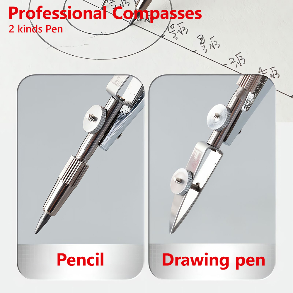 M&G Metal Compass Set (Thick Refill + Storage Box) Student Mechanical ...