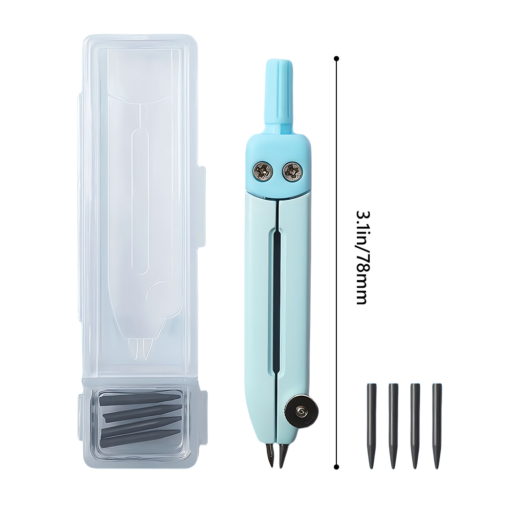 Mini Metal Compass Set (2b Thick Refill + Storage Box) For Students To ...