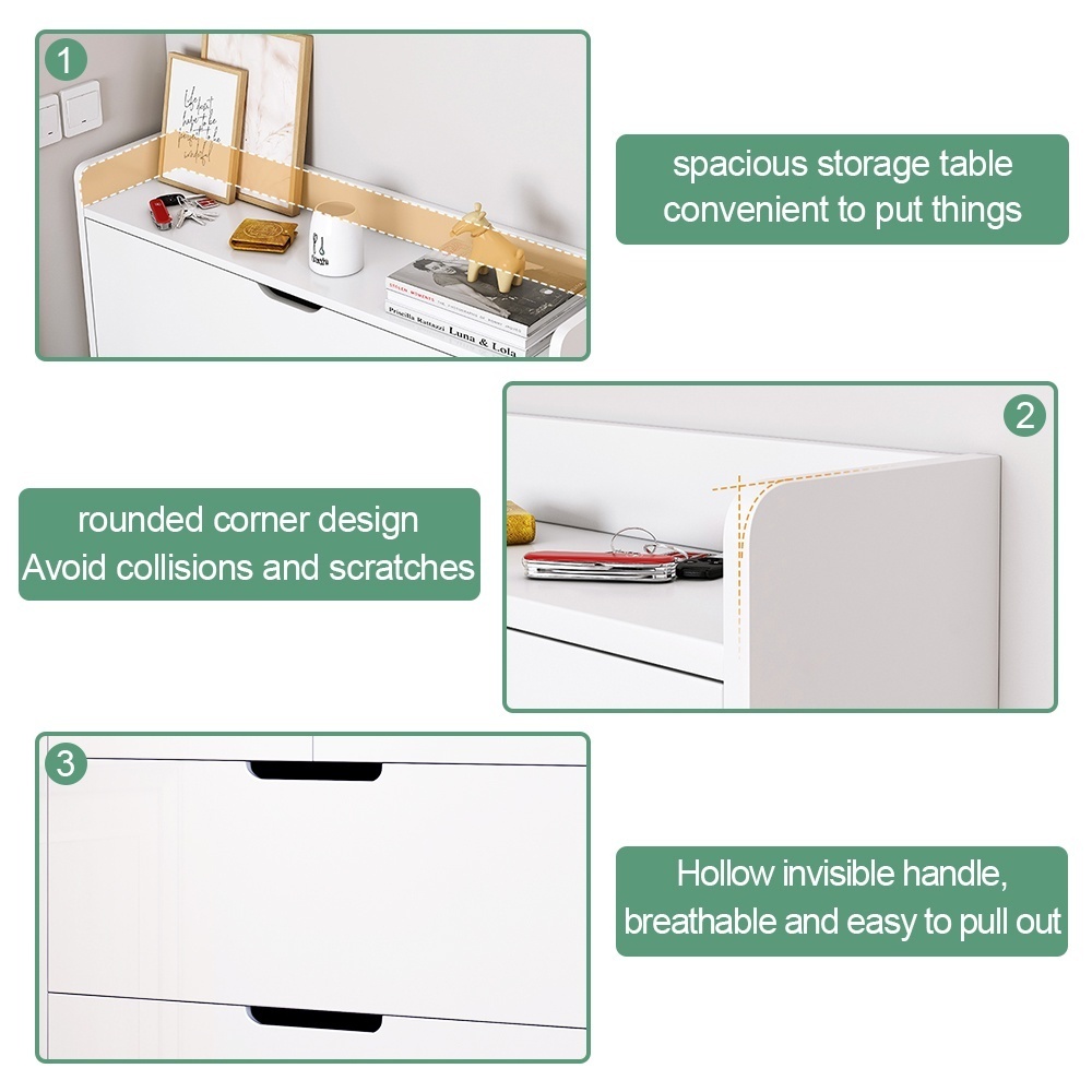 EXINHOME Shoe Cabinet Wood Flip Shoe Cabinet Shoe Rack Shoe Organizer ...