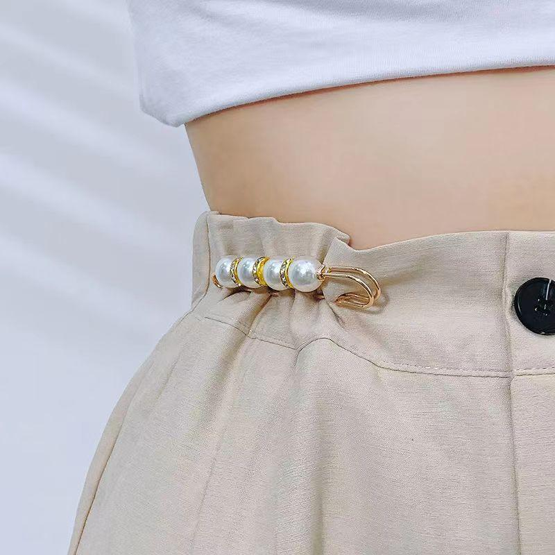 Waistband Pin Fashion Pearl Brooch Ladies Pin Fixed Clothes Neckline ...